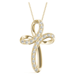 Dancing Cross Diamond Pendant